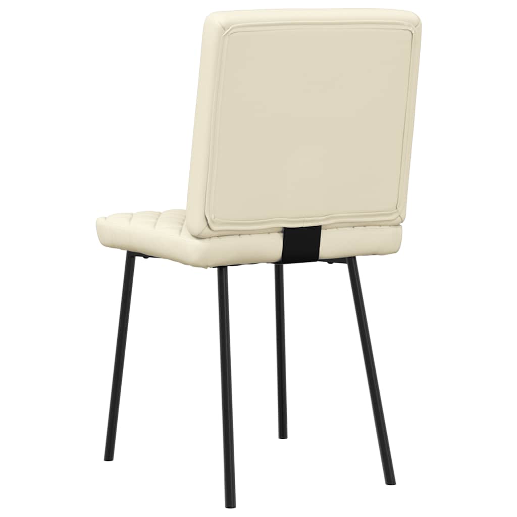 vidaXL Eetkamerstoelen 2 st kunstleer wit - Aashly