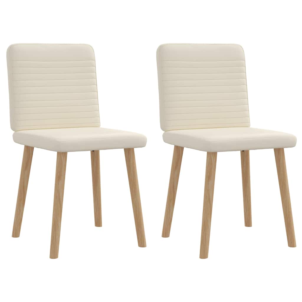 vidaXL Eetkamerstoelen 2 st stof zwart - Aashly