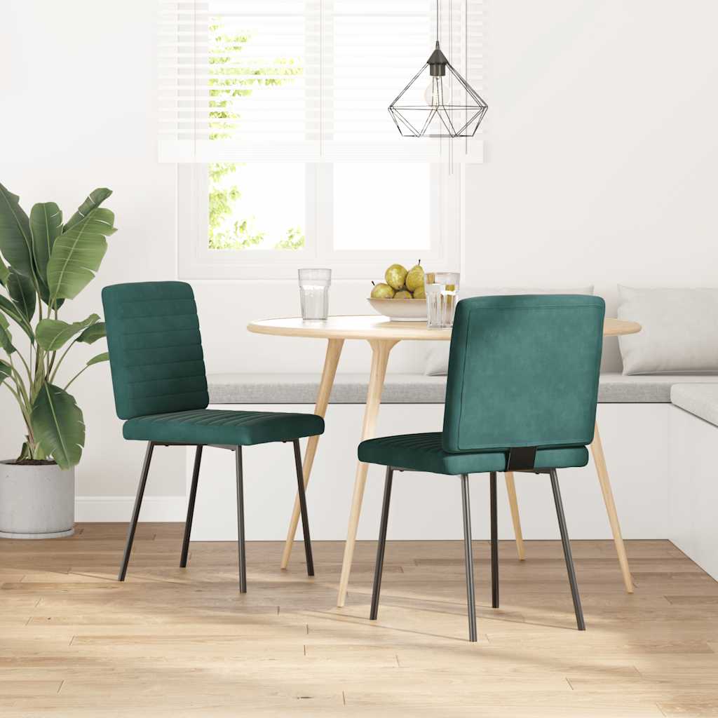 vidaXL Eetkamerstoelen 6 st fluweel zwart - Aashly