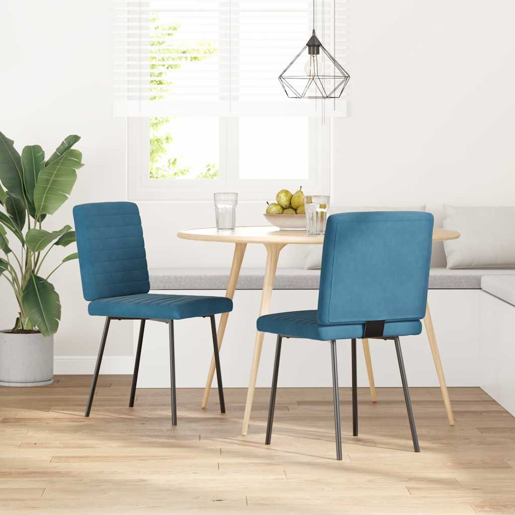 vidaXL Eetkamerstoelen 6 st fluweel zwart - Aashly