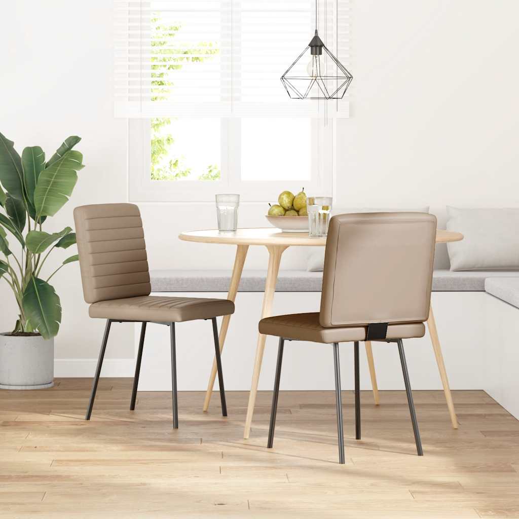 vidaXL Eetkamerstoelen 2 st kunstleer zwart - Aashly