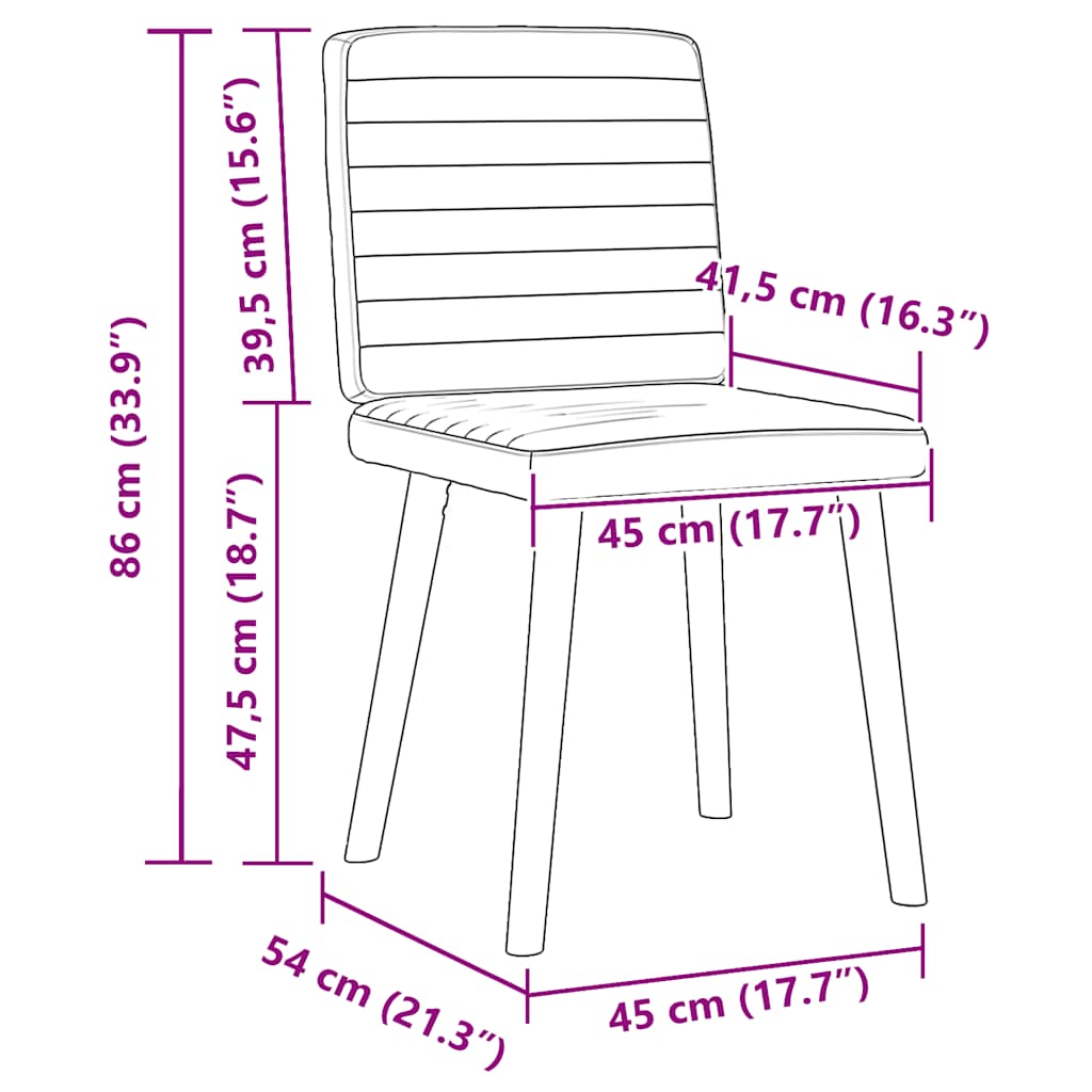 vidaXL Eetkamerstoelen 4 st stof lichtgrijs - Aashly