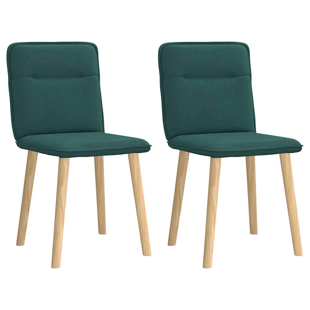 vidaXL Eetkamerstoelen 2 st stof donkergrijs - Aashly