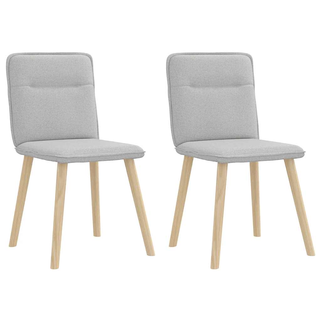 vidaXL Eetkamerstoelen 2 st stof donkergrijs - Aashly