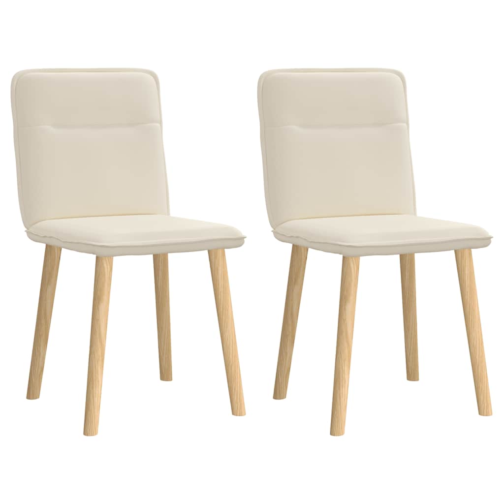 vidaXL Eetkamerstoelen 2 st stof donkergrijs - Aashly