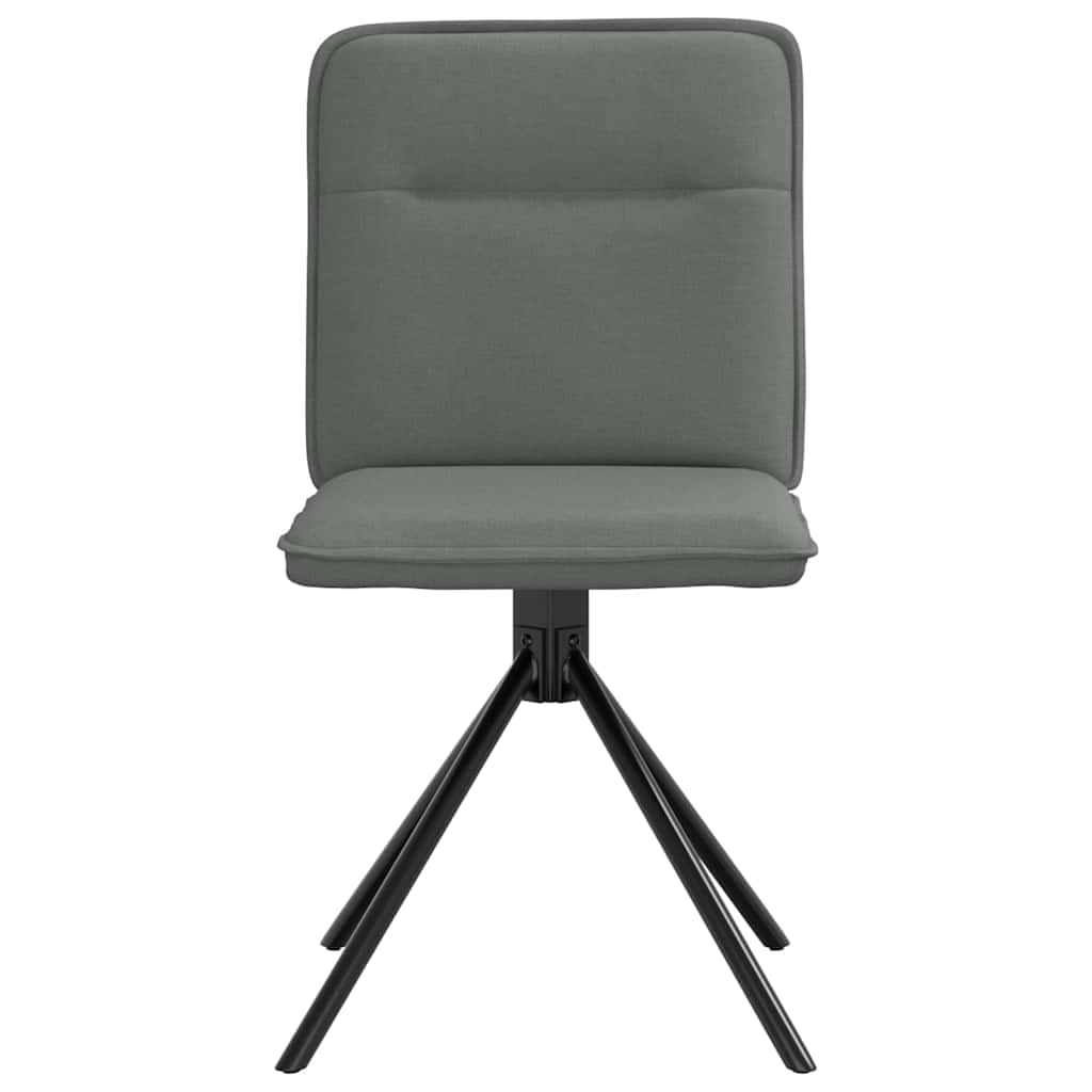 vidaXL Eetkamerstoelen 6 st stof donkergrijs - Aashly
