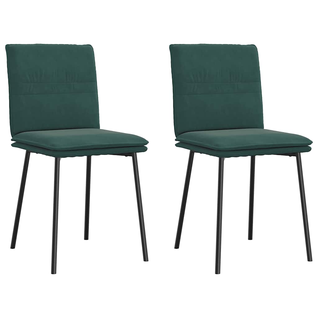 vidaXL Eetkamerstoelen 4 st fluweel zwart - Aashly