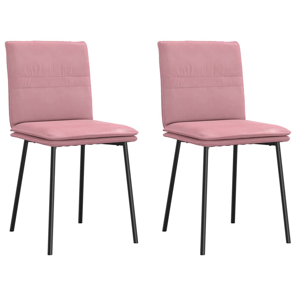 vidaXL Eetkamerstoelen 4 st fluweel zwart - Aashly