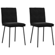 vidaXL Eetkamerstoelen 4 st fluweel zwart - Aashly