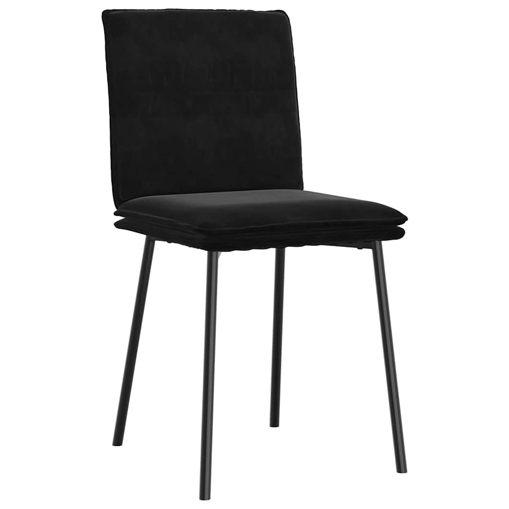 vidaXL Eetkamerstoelen 4 st fluweel zwart - Aashly