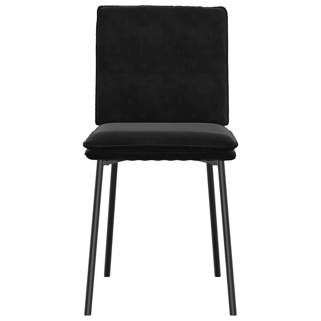 vidaXL Eetkamerstoelen 4 st fluweel zwart - Aashly