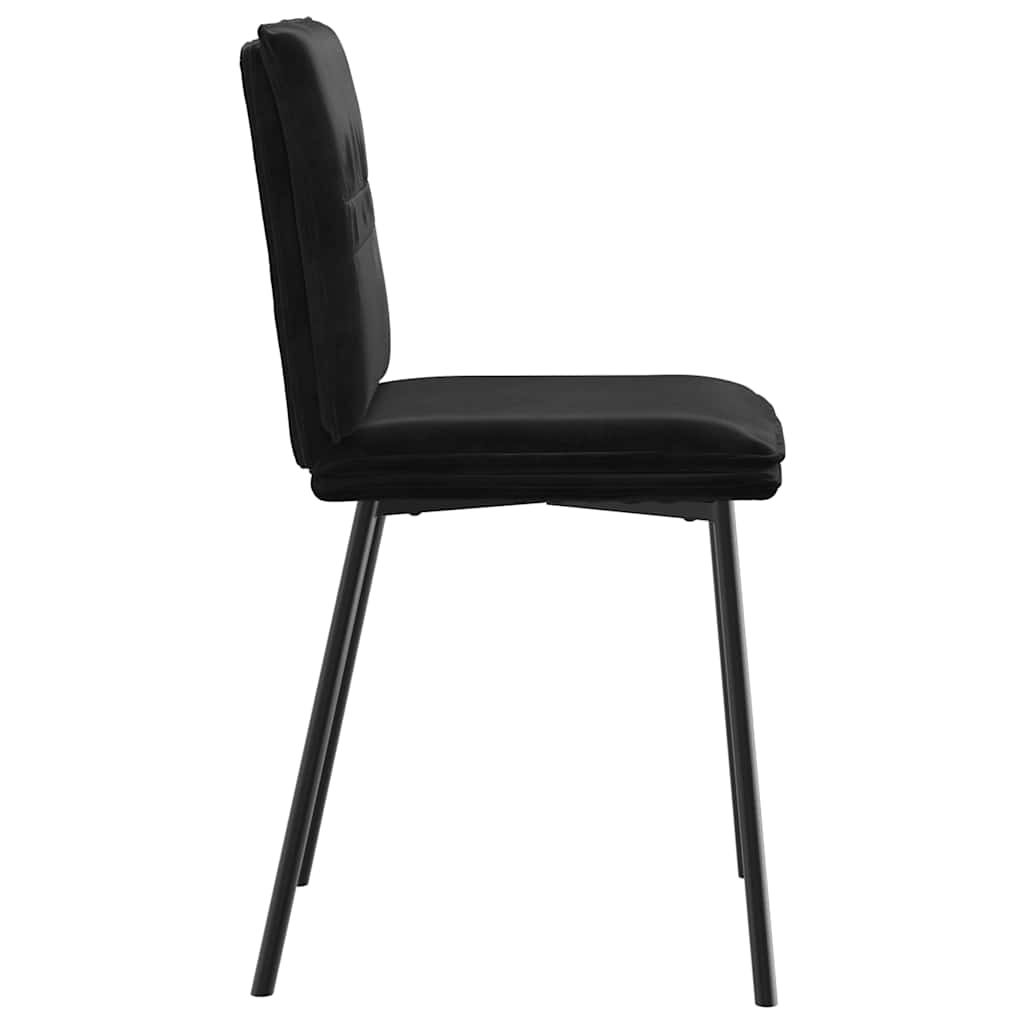 vidaXL Eetkamerstoelen 4 st fluweel zwart - Aashly
