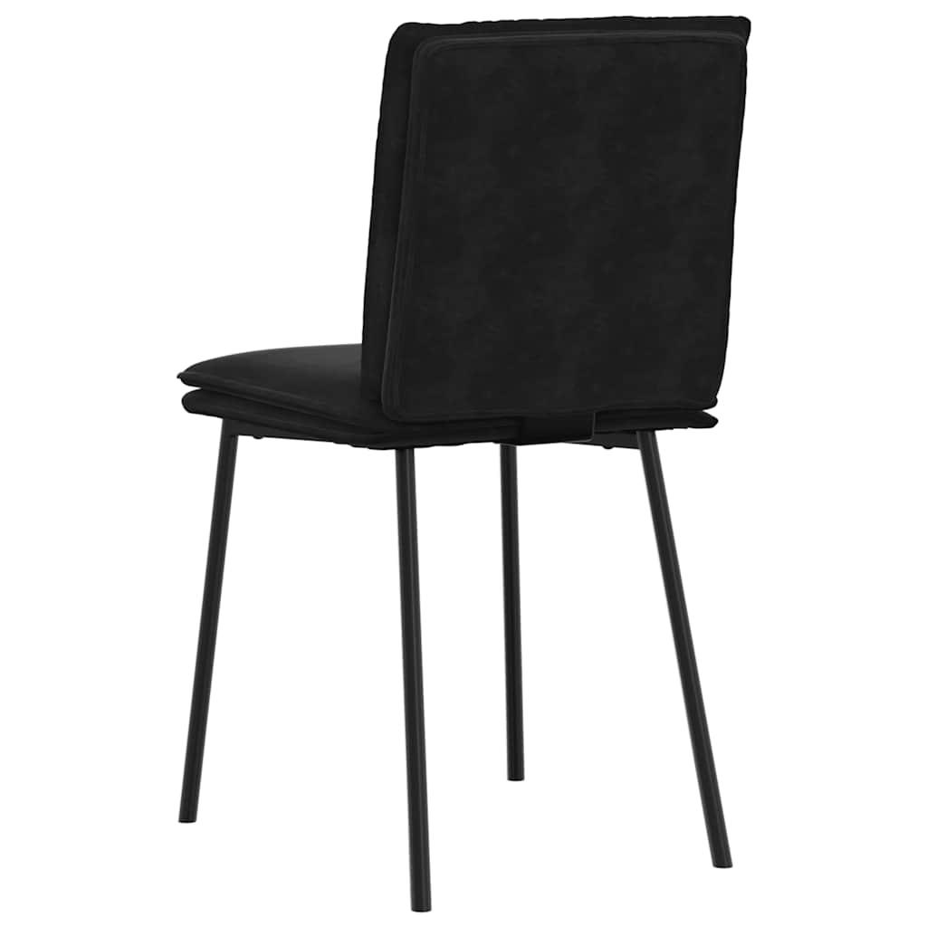 vidaXL Eetkamerstoelen 4 st fluweel zwart - Aashly