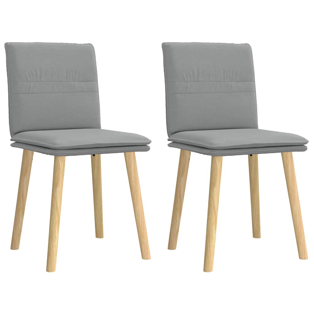 vidaXL Eetkamerstoelen draaibaar 2 st stof taupe - Aashly