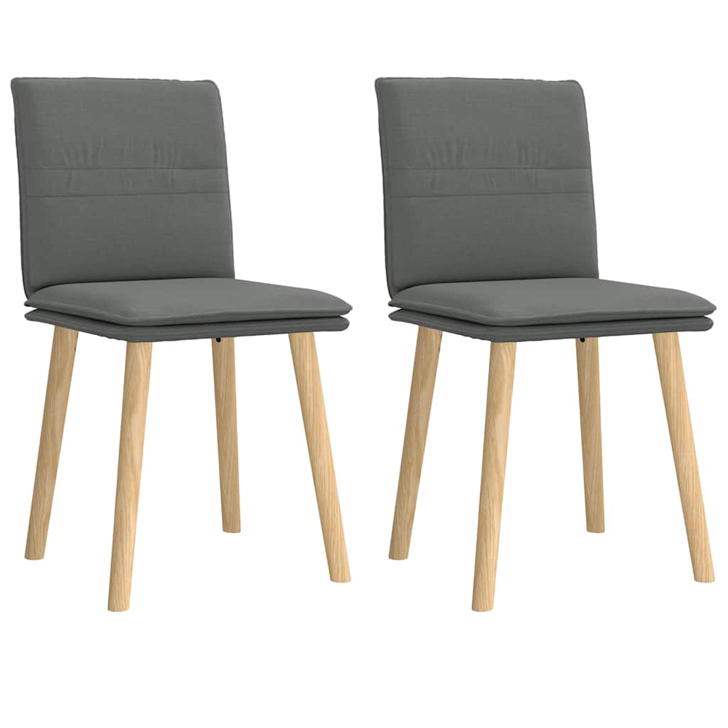 vidaXL Eetkamerstoelen draaibaar 2 st stof taupe - Aashly