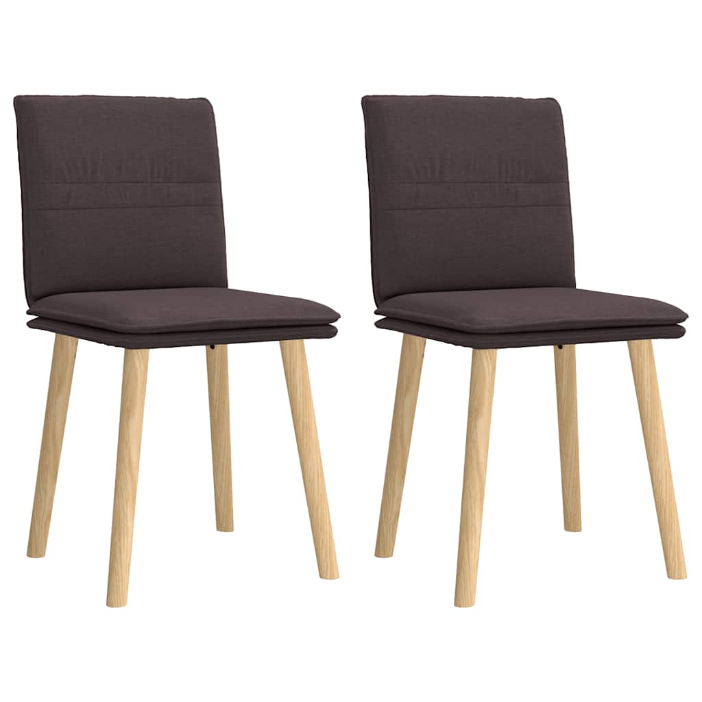 vidaXL Eetkamerstoelen draaibaar 2 st stof taupe - Aashly