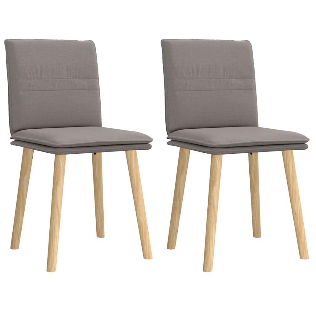 vidaXL Eetkamerstoelen draaibaar 2 st stof taupe - Aashly