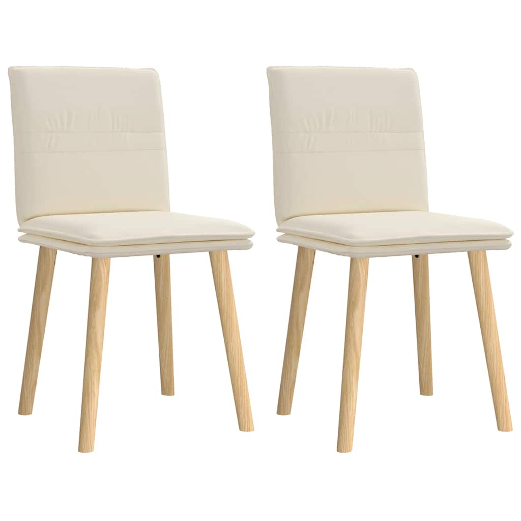 vidaXL Eetkamerstoelen draaibaar 2 st stof taupe - Aashly
