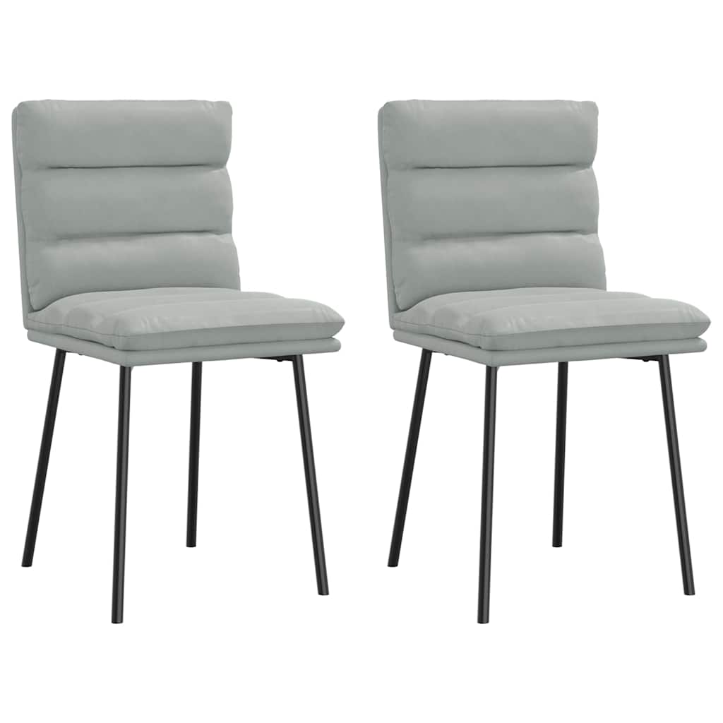 vidaXL Eetkamerstoelen 4 st fluweel blauw - Aashly