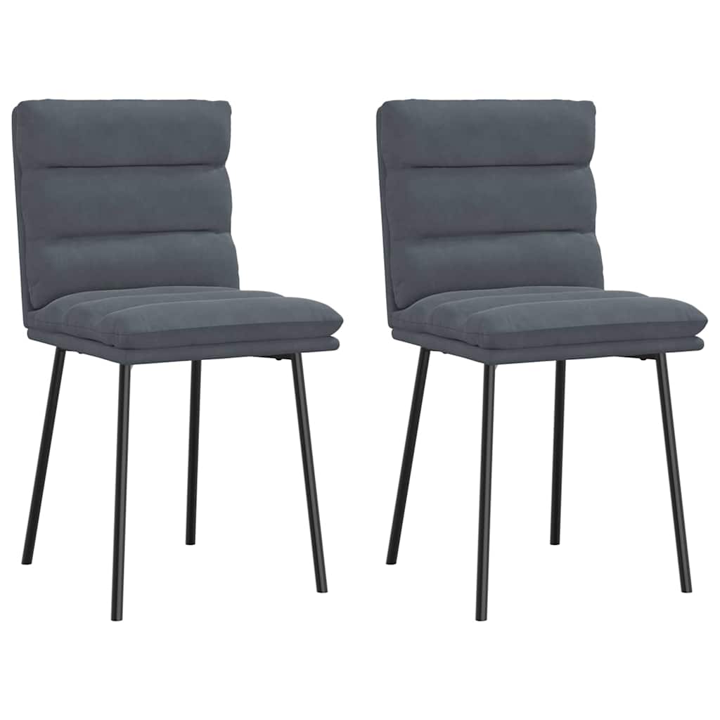 vidaXL Eetkamerstoelen 4 st fluweel blauw - Aashly
