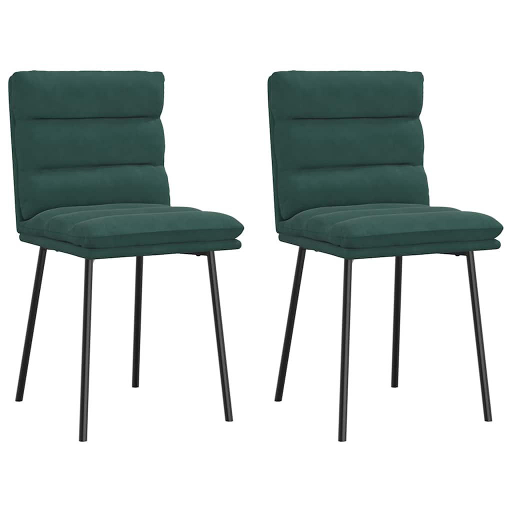 vidaXL Eetkamerstoelen 4 st fluweel blauw - Aashly