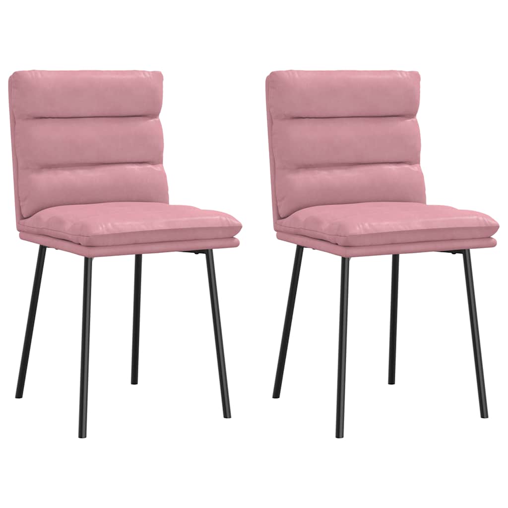 vidaXL Eetkamerstoelen 4 st fluweel blauw - Aashly