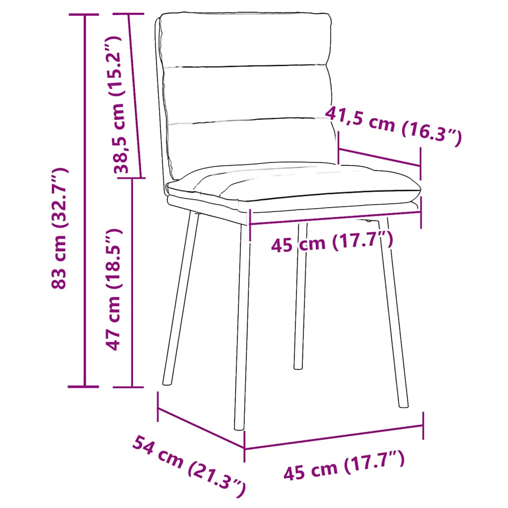 vidaXL Eetkamerstoelen 4 st fluweel blauw - Aashly