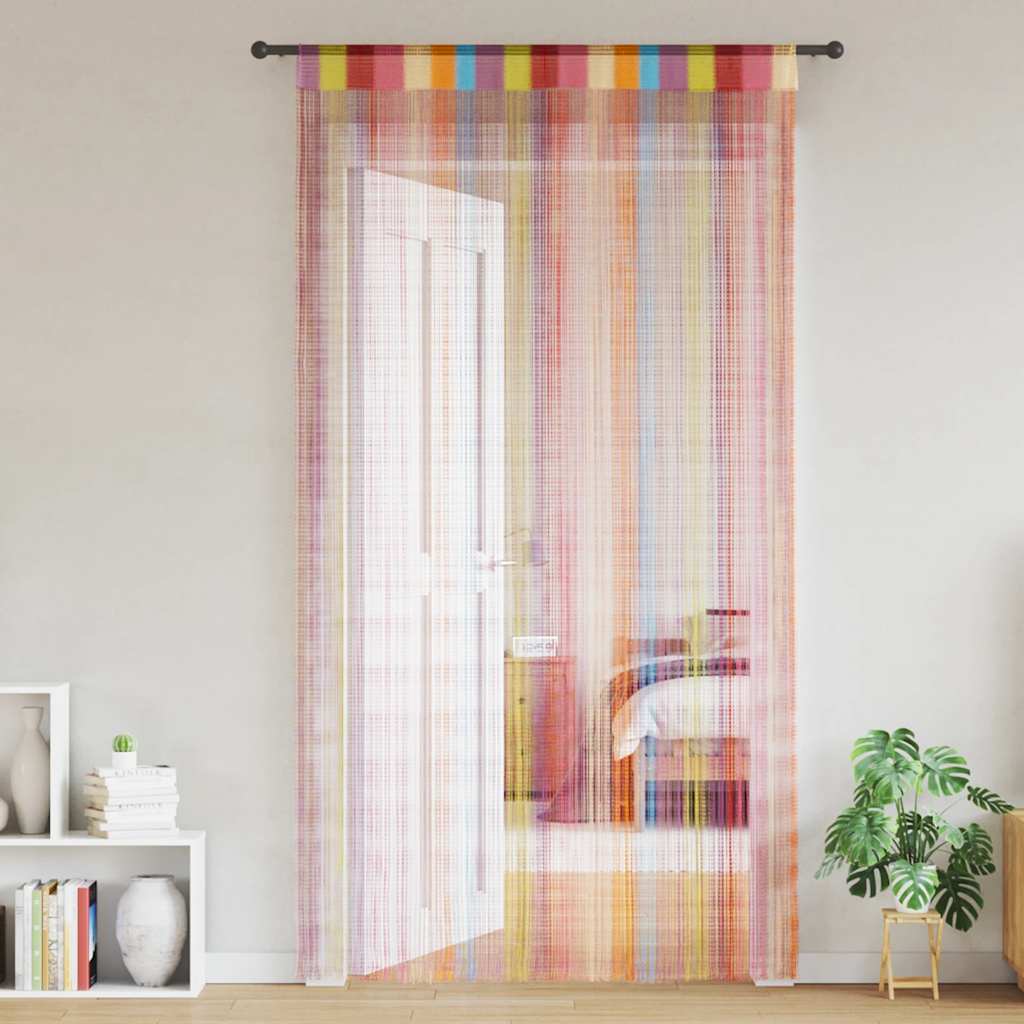 vidaXL Draadgordijnen 2 st 100x250 cm wit