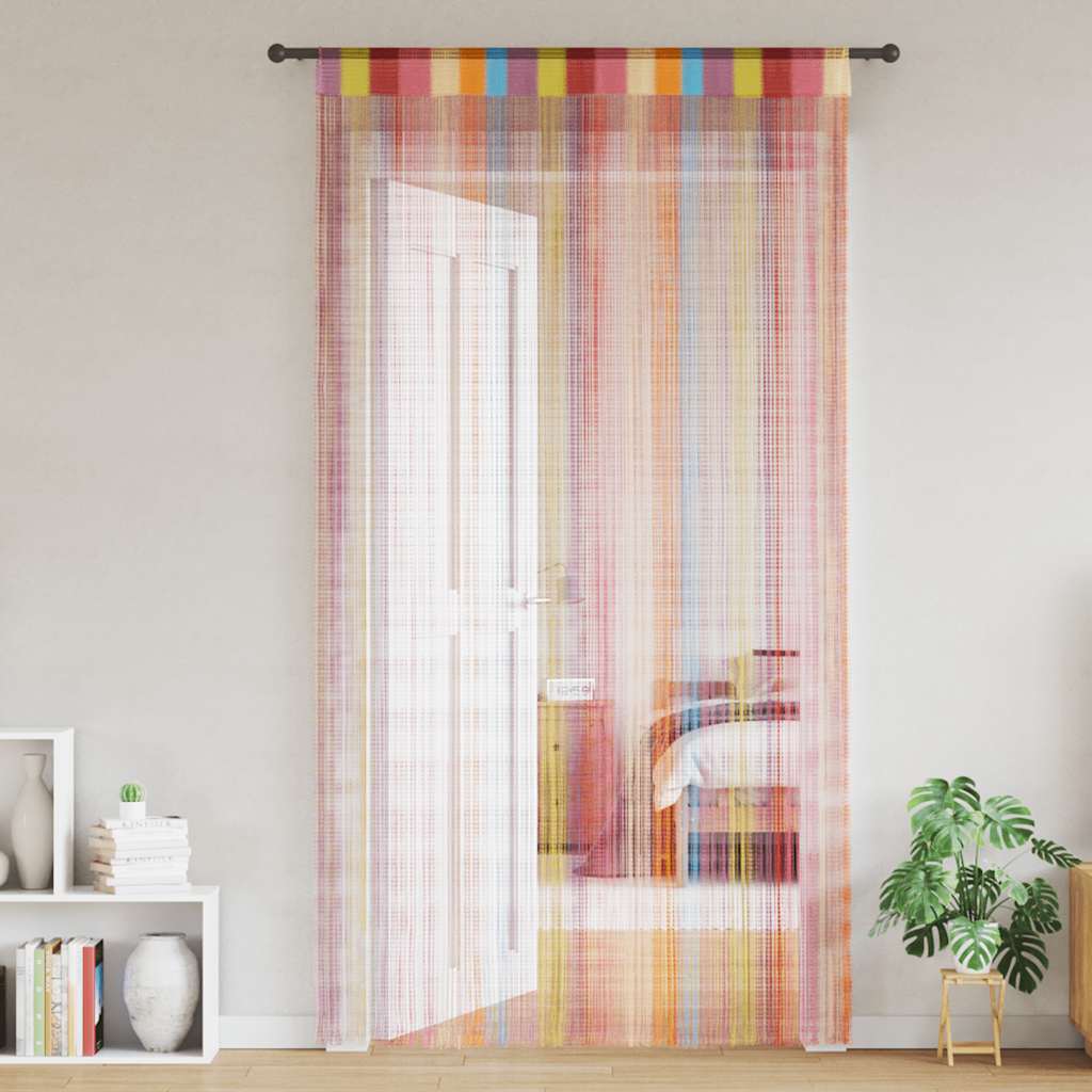 vidaXL Draadgordijnen 2 st 100x250 cm wit