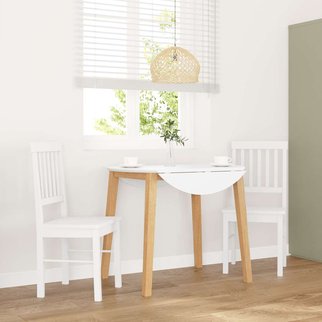 vidaXL Eetkamerstoelen met kussens 2 st massief hout rubber - Aashly