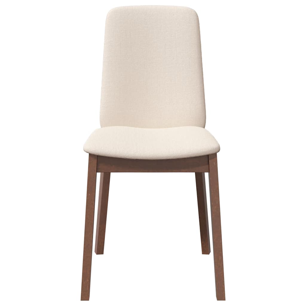vidaXL Eetkamerstoelen met kussens 2 st massief hout rubber bruin