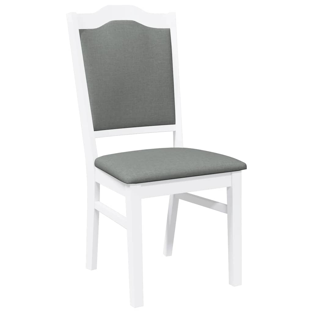 vidaXL Eetkamerstoelen met kussens 2 stuks bruin massief hout rubber