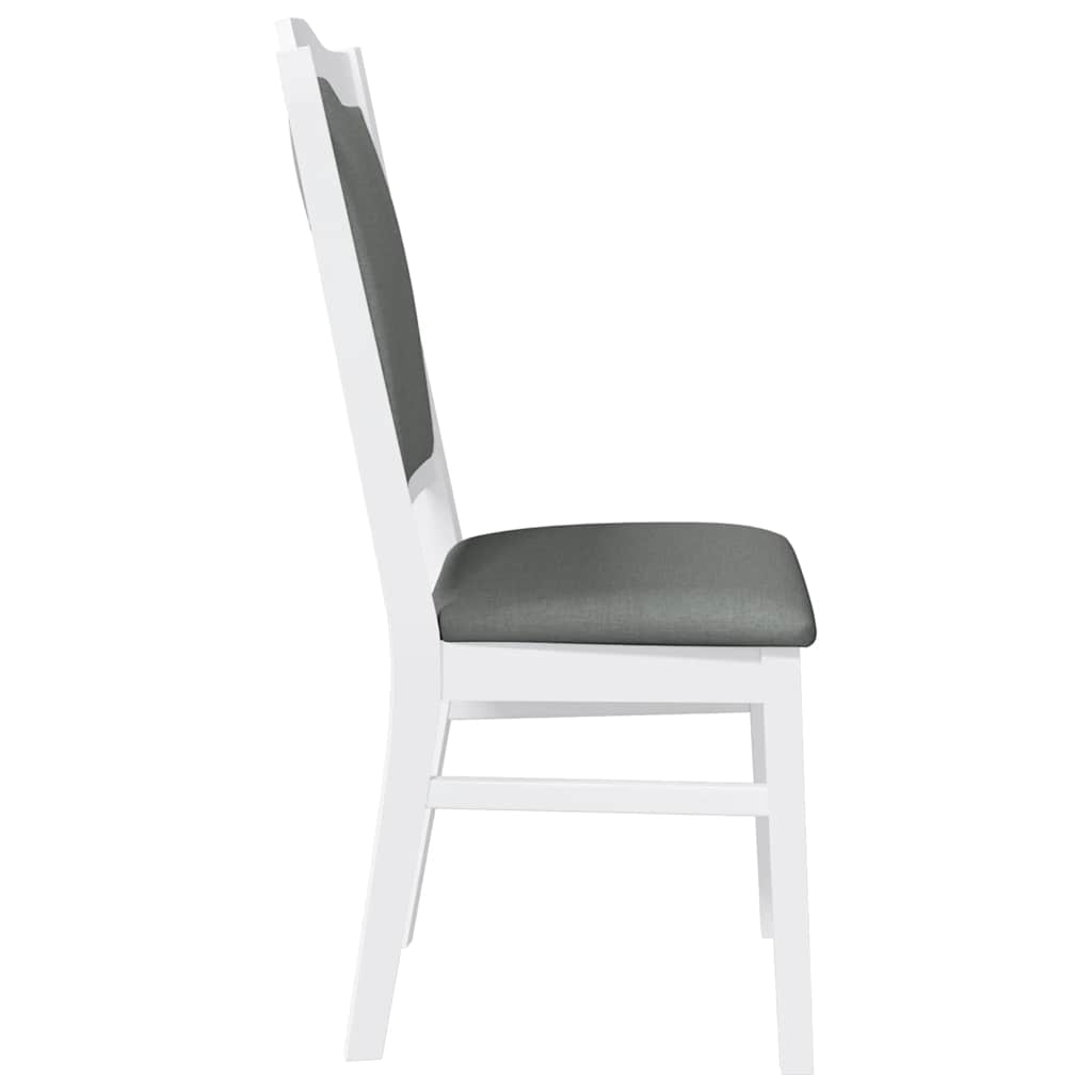 vidaXL Eetkamerstoelen met kussens 2 stuks bruin massief hout rubber