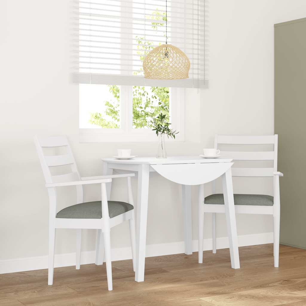 vidaXL Eetkamerstoelen met kussens 2 stuks bruin massief hout rubber