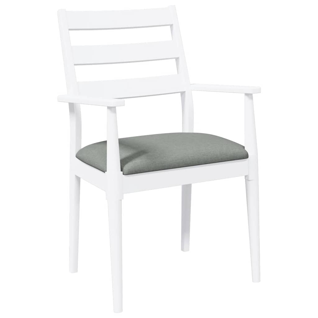 vidaXL Eetkamerstoelen met kussens 2 stuks bruin massief hout rubber