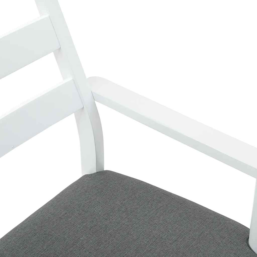 vidaXL Eetkamerstoelen met kussens 2 stuks bruin massief hout rubber