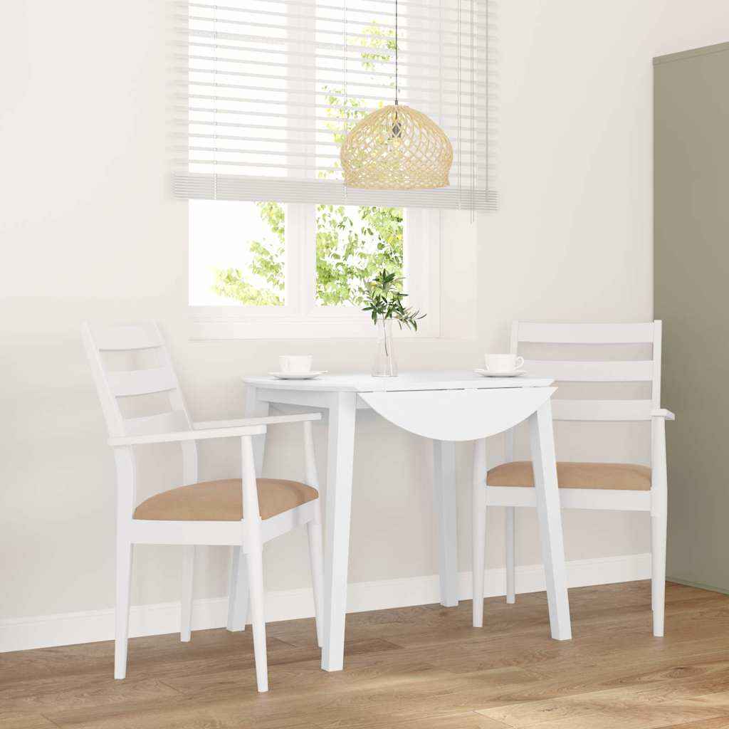 vidaXL Eetkamerstoelen met kussens 2 stuks bruin massief hout rubber