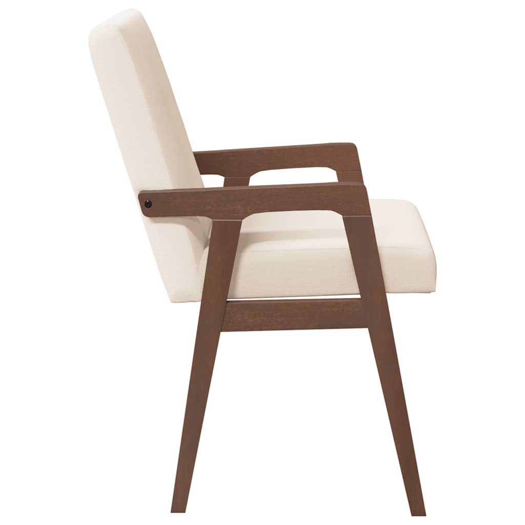 vidaXL Eetkamerstoelen met kussens 2 stuks bruin massief hout rubber