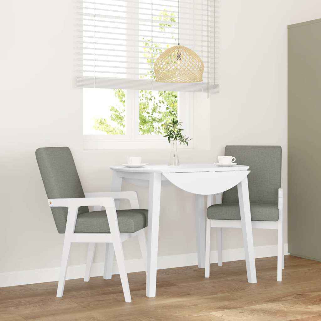 vidaXL Eetkamerstoelen met kussens 2 stuks bruin massief hout rubber