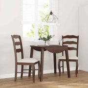 vidaXL Eetkamerstoelen met kussens 2 stuks bruin massief hout rubber