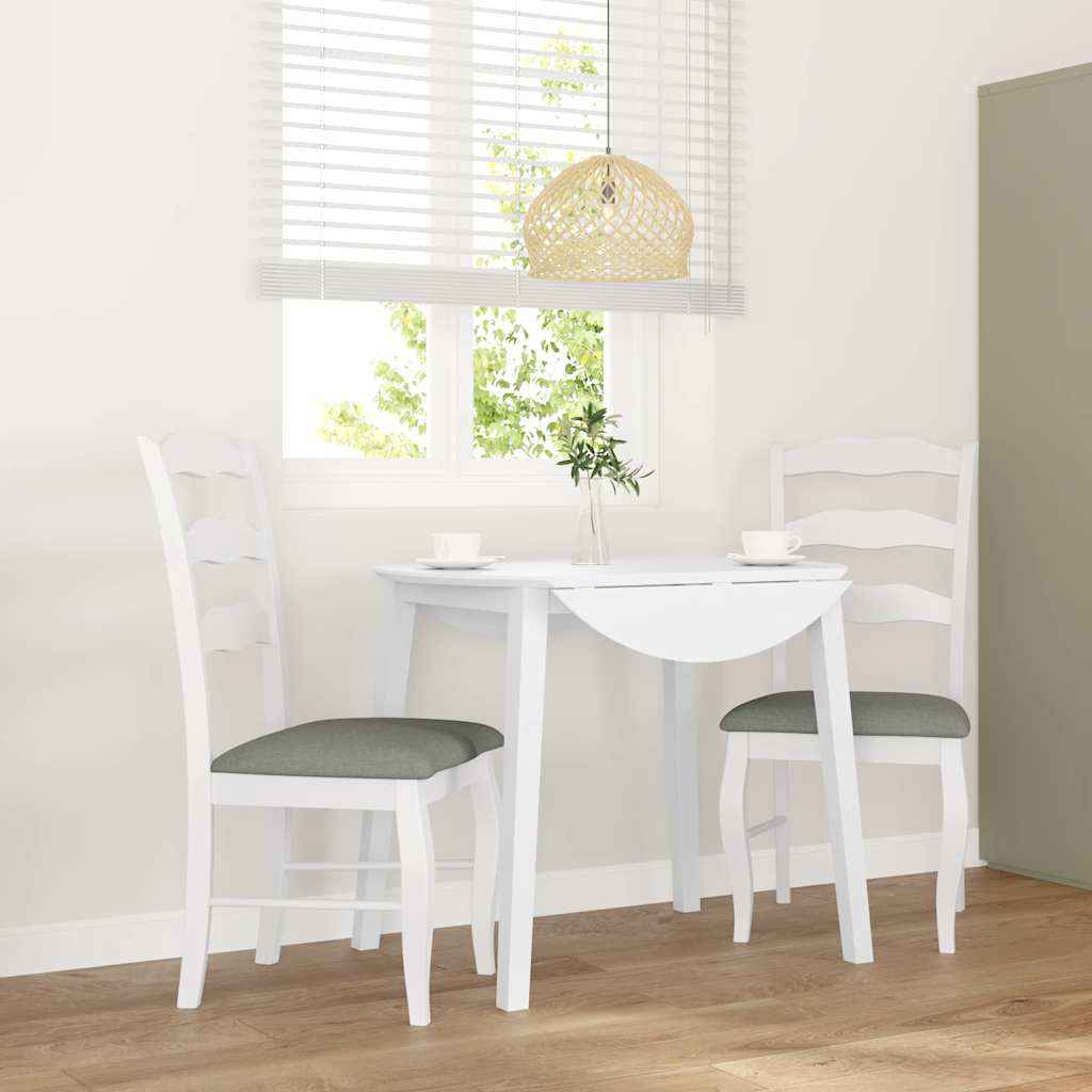 vidaXL Eetkamerstoelen met kussens 2 stuks bruin massief hout rubber