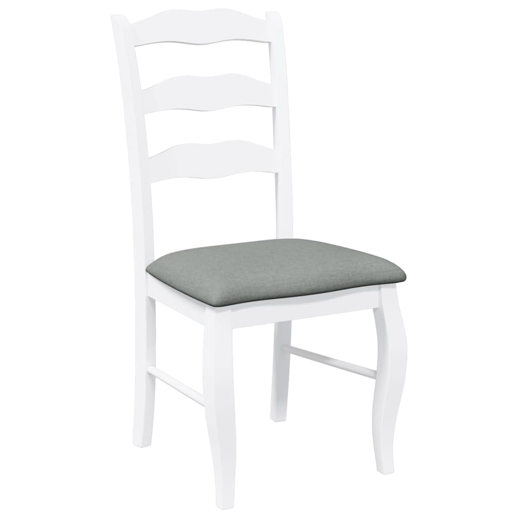 vidaXL Eetkamerstoelen met kussens 2 stuks bruin massief hout rubber