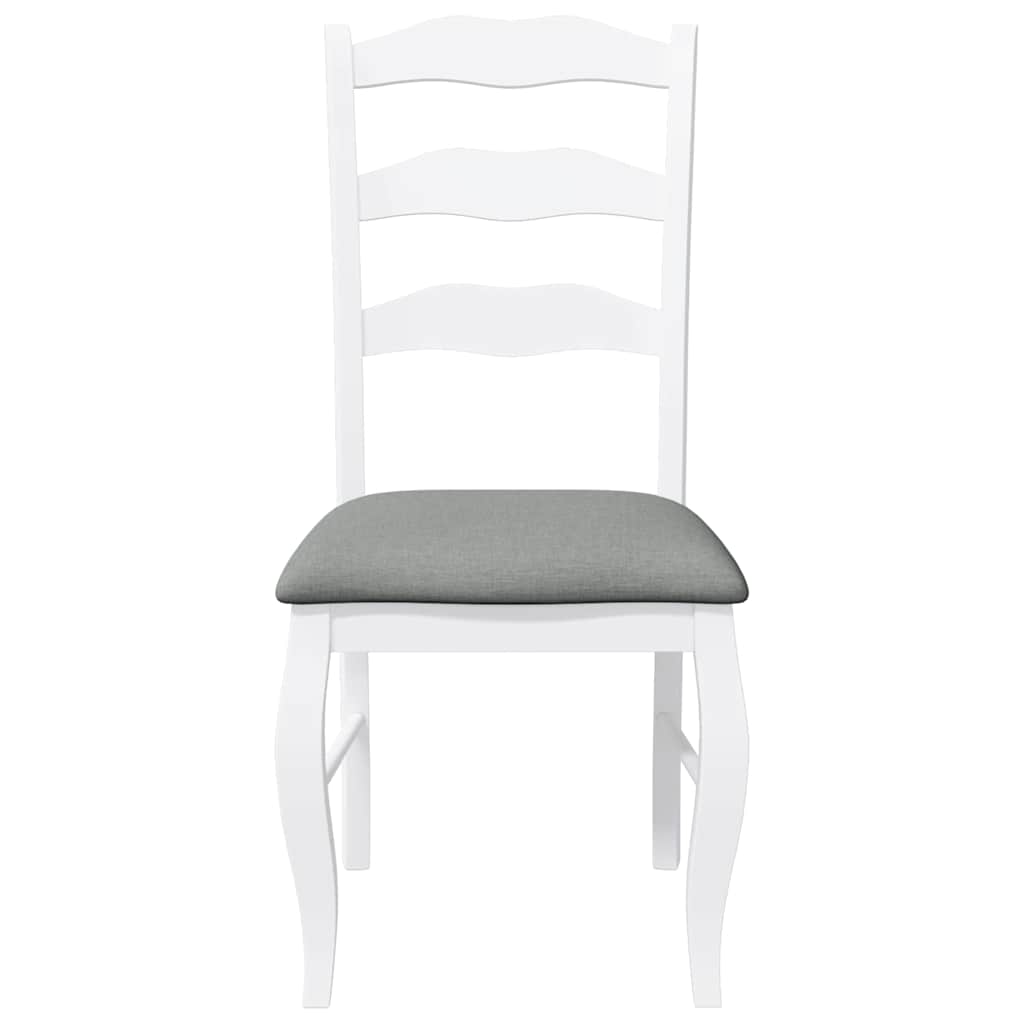 vidaXL Eetkamerstoelen met kussens 2 stuks bruin massief hout rubber