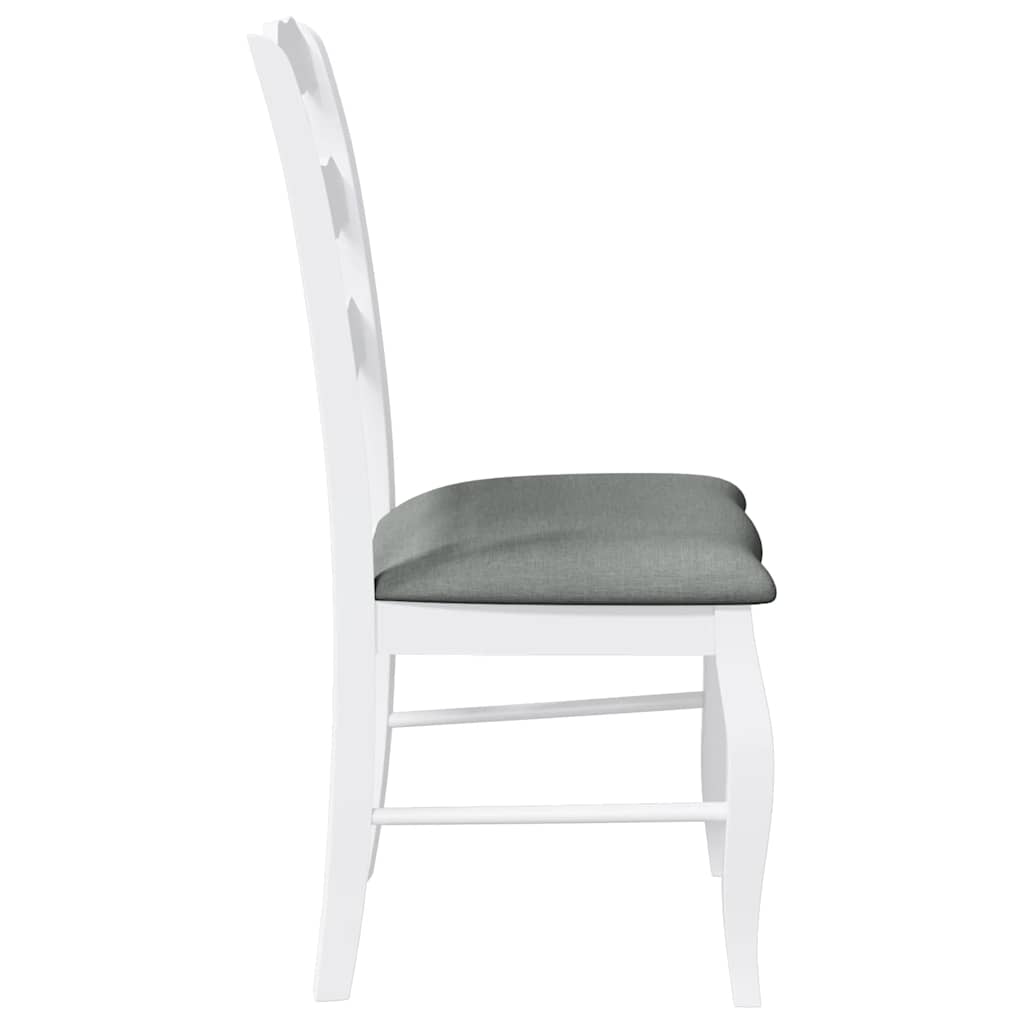 vidaXL Eetkamerstoelen met kussens 2 stuks bruin massief hout rubber