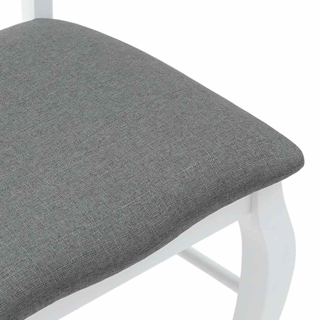 vidaXL Eetkamerstoelen met kussens 2 stuks bruin massief hout rubber