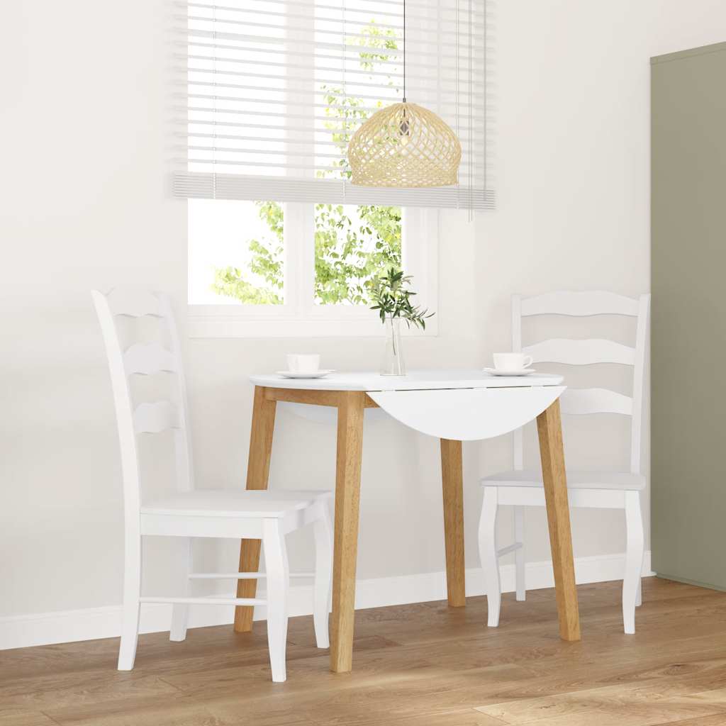 vidaXL Eetkamerstoelen met kussens 2 stuks bruin massief hout rubber