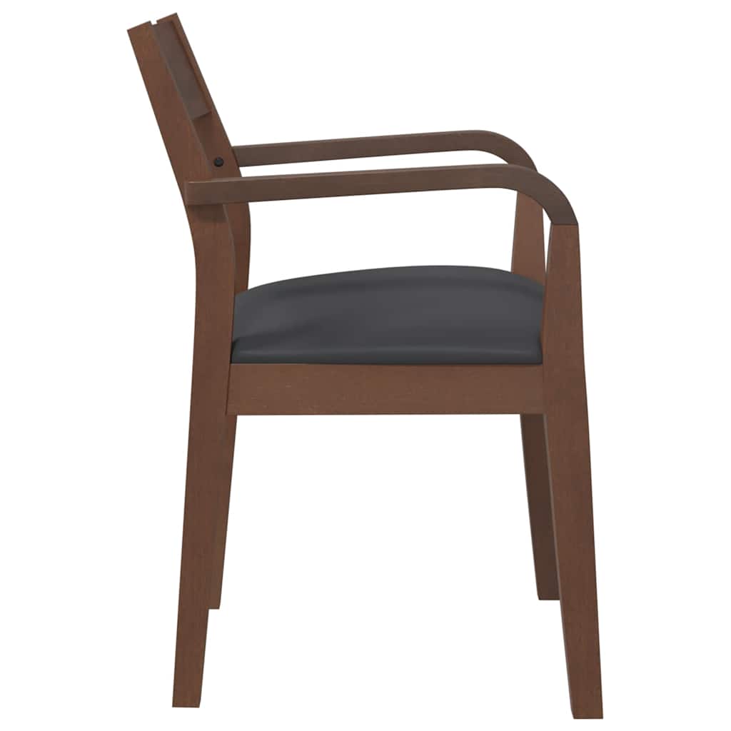 vidaXL Eetkamerstoelen 2 st massief hout rubber wit - Aashly