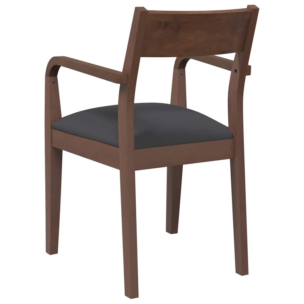 vidaXL Eetkamerstoelen 2 st massief hout rubber wit - Aashly