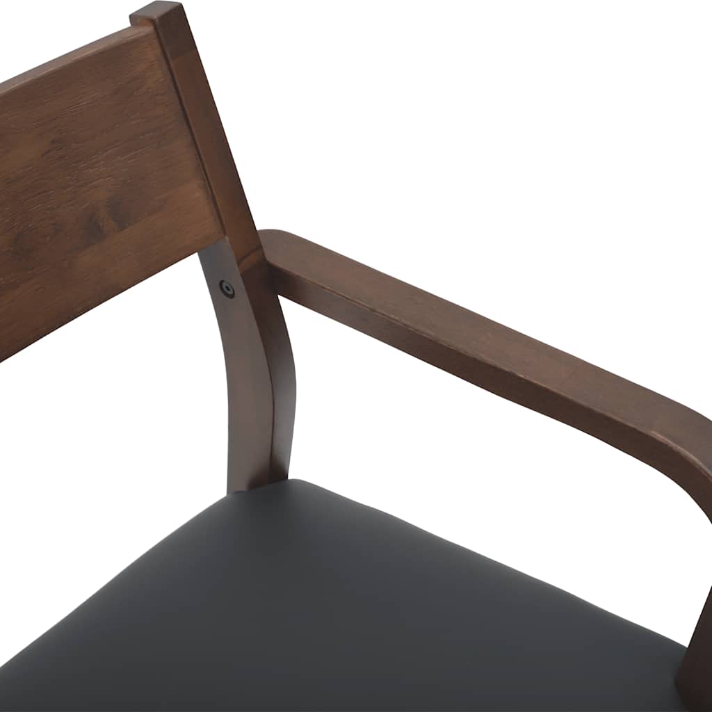 vidaXL Eetkamerstoelen 2 st massief hout rubber wit - Aashly