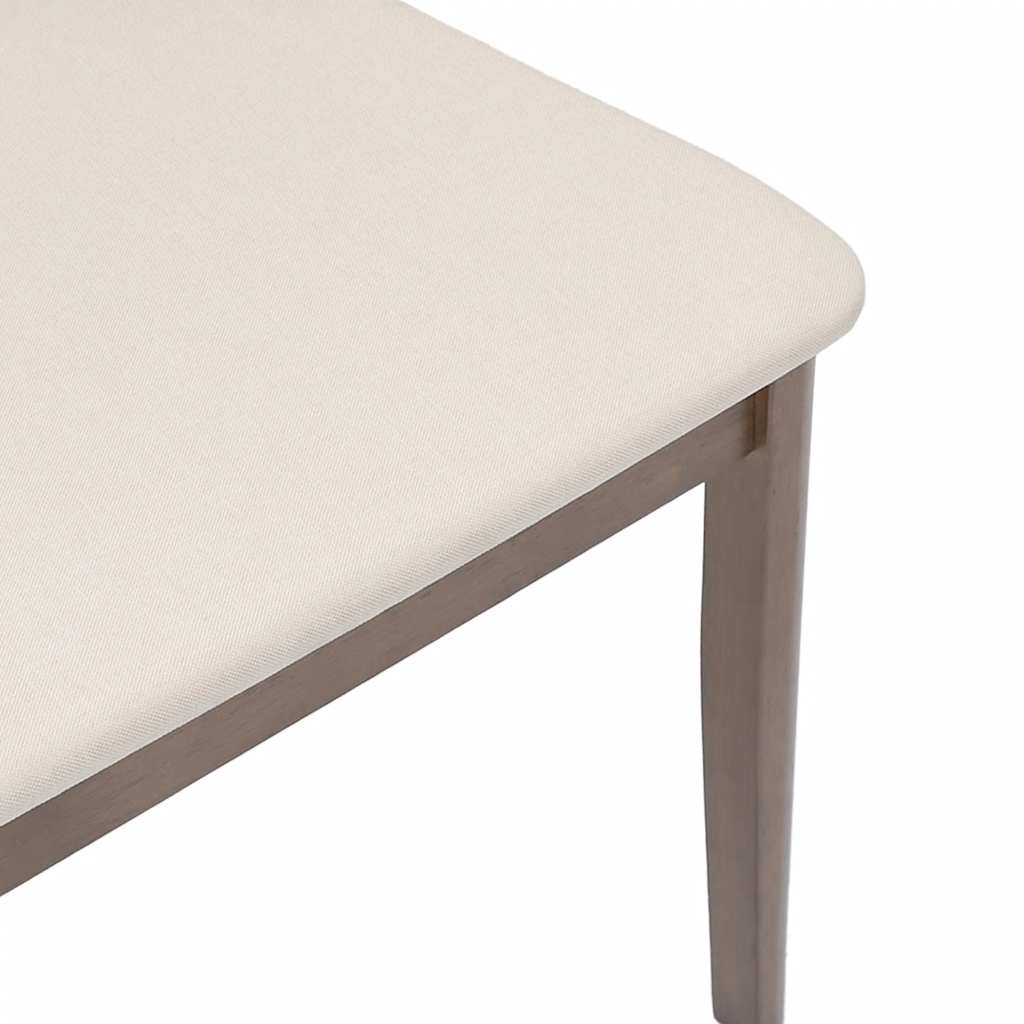 vidaXL Eetkamerstoelen met kussens 2 st massief hout rubber bruin